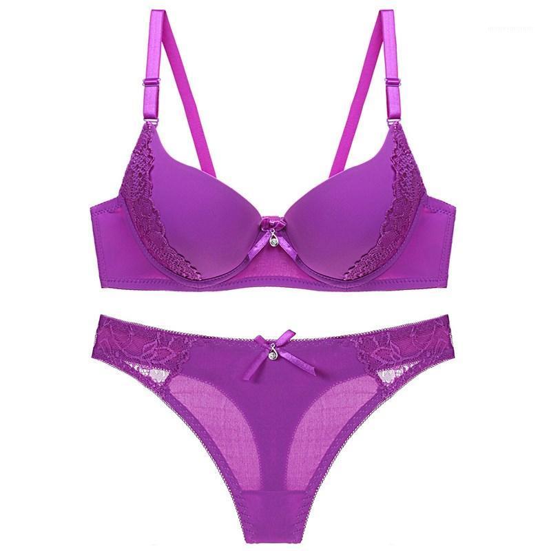 

Ensemble Lingerie Femme Sexy Bra And Thong Sets Underwire Bra Embroidery Tow Hook-and-eye Womens Lingerie Underwear & Sleepwears1, Pink set