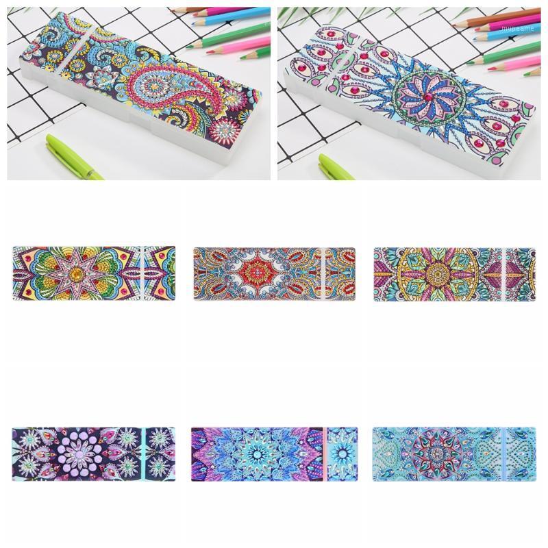 

5D DIY Mandala Diamond Painting Storage Box DIY Special Shape Diamond Embroidery Pencil Box Holder Container1