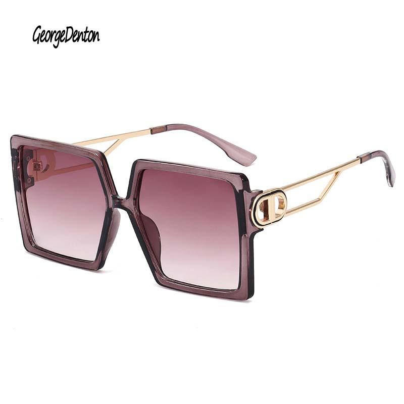 

New Fashion Dquare Large Frame Women Sunglasses Vintage Metal Plastic Frame Trend Sun Glasses Unisex Sexy Decoration UV400