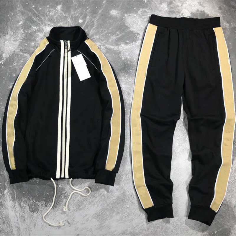 

Fashion Designer Men's Tracksuit Spring Autumn Casual Unisex Sportswear Mens Track Suits High Quality Hoodies Men Women Mens Clothing, Black