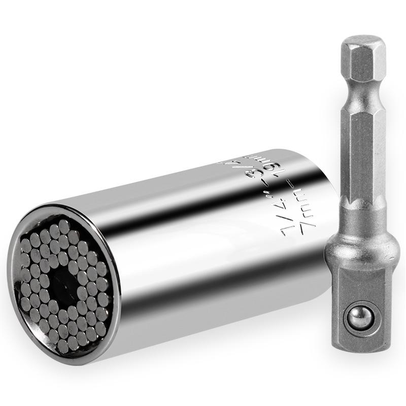 

Oauee 7-19mm Power Drill Adapter Hand Tools Universal Torque Wrench Spanner Grip Multi Function Ratchet Socket Sleeve