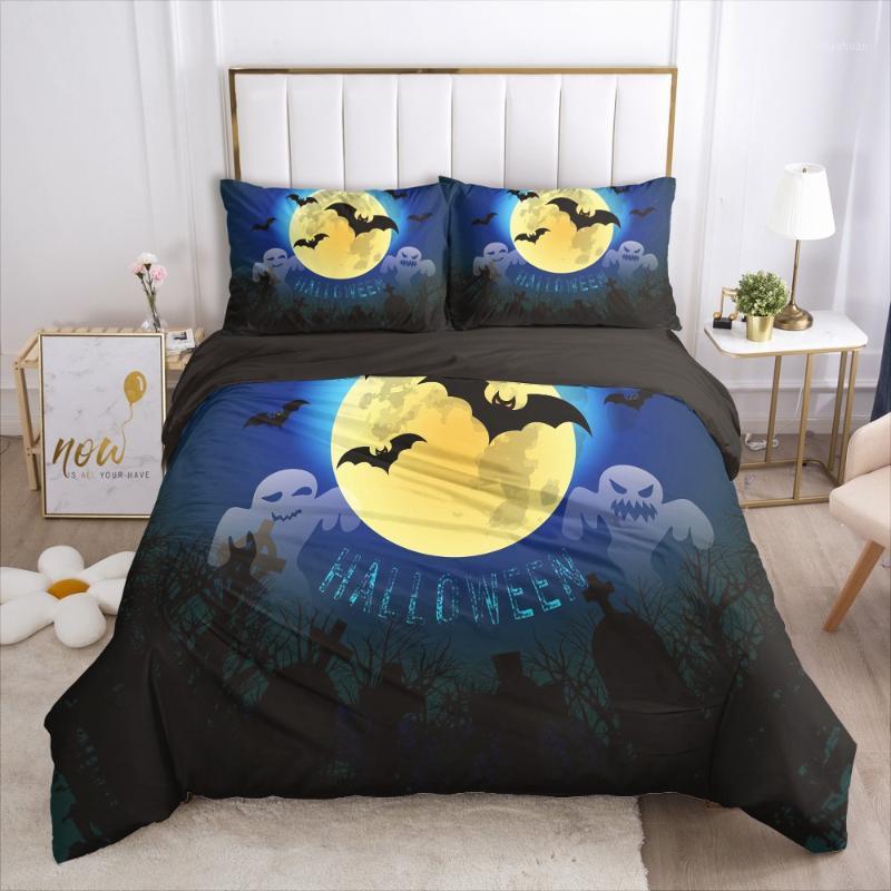 

3D Cartoon Bedding Set Duvet Cover Sets Quilt Covers Pillowcase Comforter Case Bed Linen Halloween Double Single Size Bedclothes1, Halloween012-camel