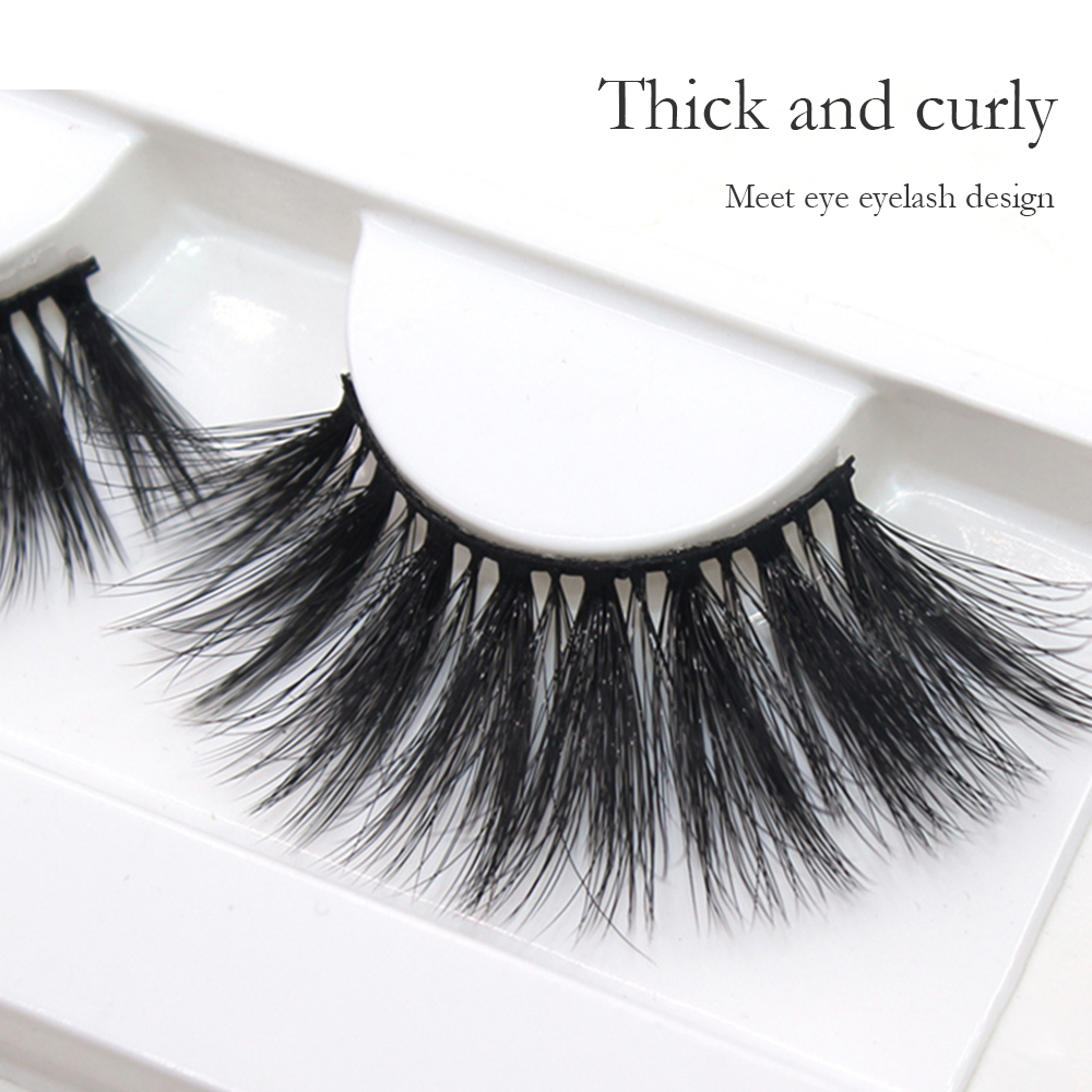 

1PC 25mm 3D Silk Protein False Eyelashes Mink Lashes Reusable Natural Eyelashes Popular False Lashes Makeup Tools