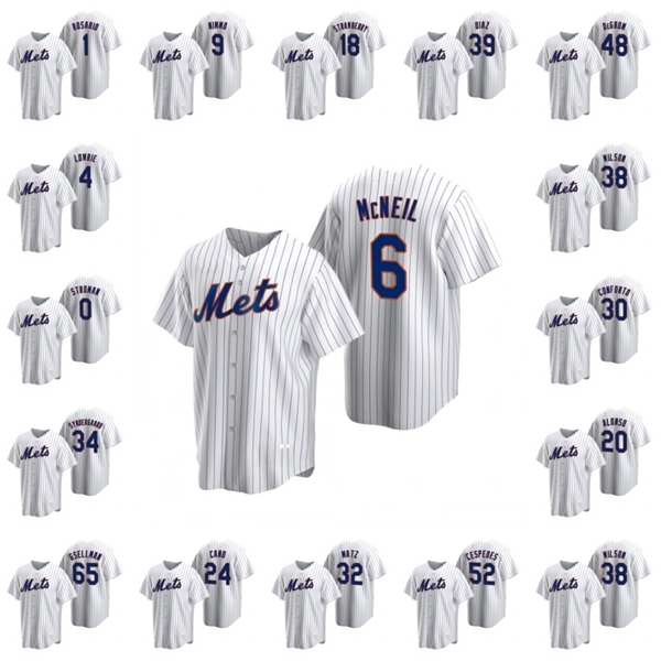 

New York\rMets\rMen Marcus Stroman Amed Rosario Brandon Nimmo Darryl Strawberry Edwin Diaz Replica Home Men Women Youth Jersey