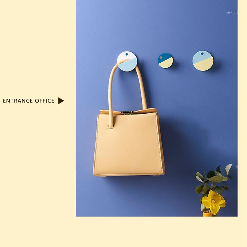 

Simple Round Wall Hooks Waterproof Oilproof Self Adhesive Hooks Reusable Seamless Hanging Hook For Kitchen Bathroom Office1