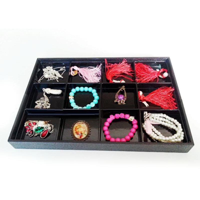 

Jewelry Pouches, Bags 10/12/24/30/36/45 Exquisite Women Multi-functional Grids Ring Earrings Organizer Display Tray Storage Box