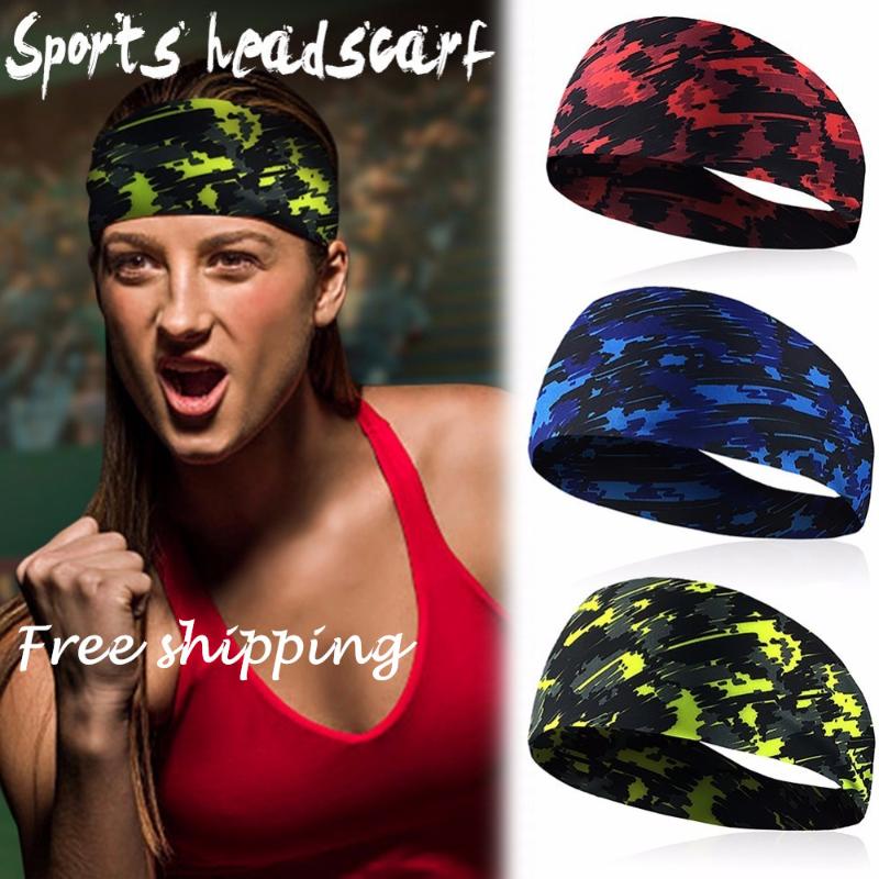 

Free shipping Sport Sweat Headband Sweatband For Men Women Yoga Hair Bands Running Head Sweat tennis badminton Gym Fitness Ball, Red