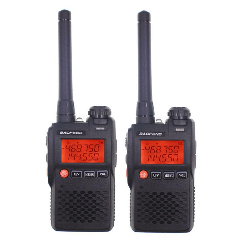 

2PCS BaoFeng UV-3R Dual band radio 136-174&400-470MHz with 1500mAh Battery Walkie Talkie