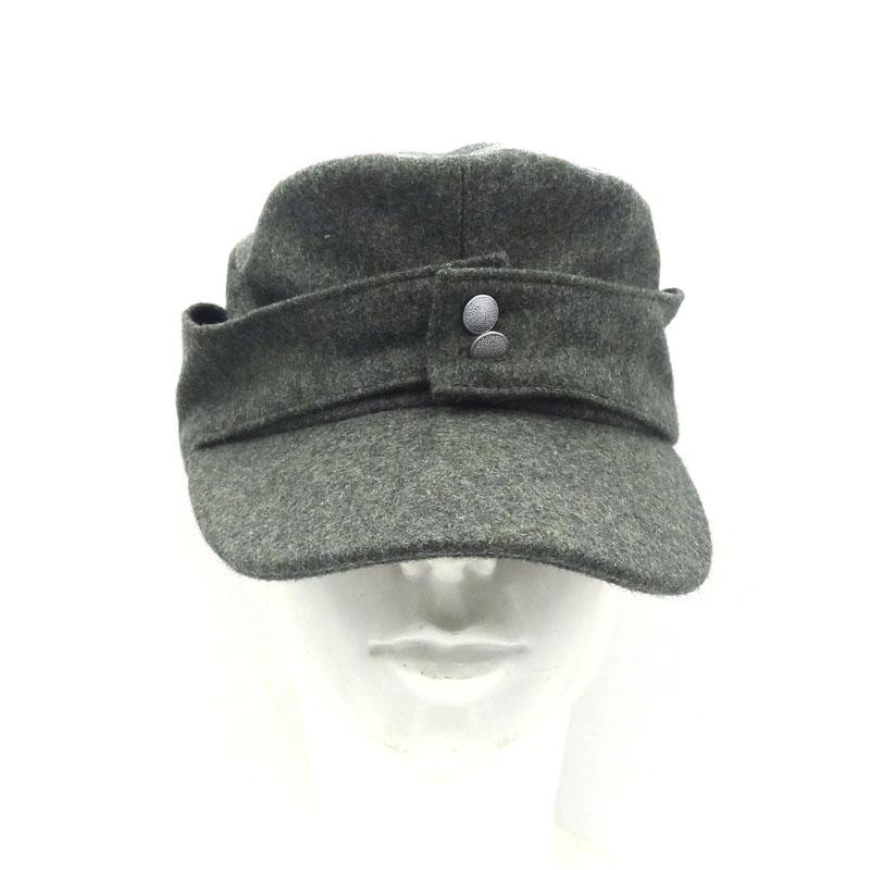 

WWII German Elite EM WH Officer Wool Panzer M43 Field Cap Hat Army Green in size