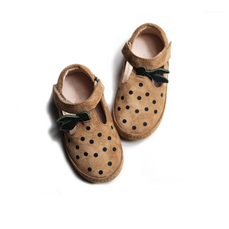 

Autumn Boys casual shoes Suede Leather Girls shoes Polak Dot kids gift Genuine Leather Baby Flat student School1, Champagne