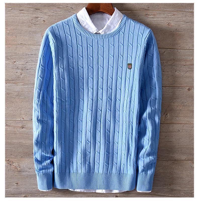 

100% Cotton Autumn winter men sweater Fashion O-neck Pullovers knitted sweater slim mens clothes -3XL1, Black