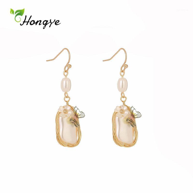 

Hongye Fashion Butterfly Geometric Natural Pearl Drop Earrings for Women Dangle Retro Party Brincos Jewelry Accessories 2020 New1
