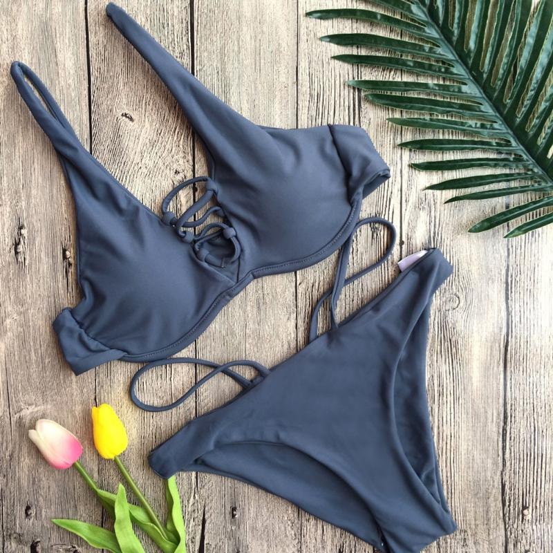 

Maternity Swimwears Telotuny Summer Female Swimwear Push-Up Lacing Beach Bikini Swimsuit For Pregnant Tankini JL 10, White