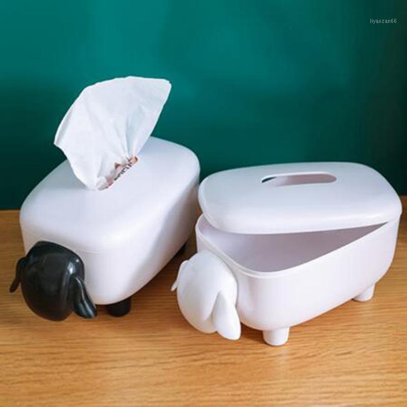 

Creative Removable Tissue Box Cartoon Sheep High-End Home Living Room Tissue Plastic Storage Box Bedroom1