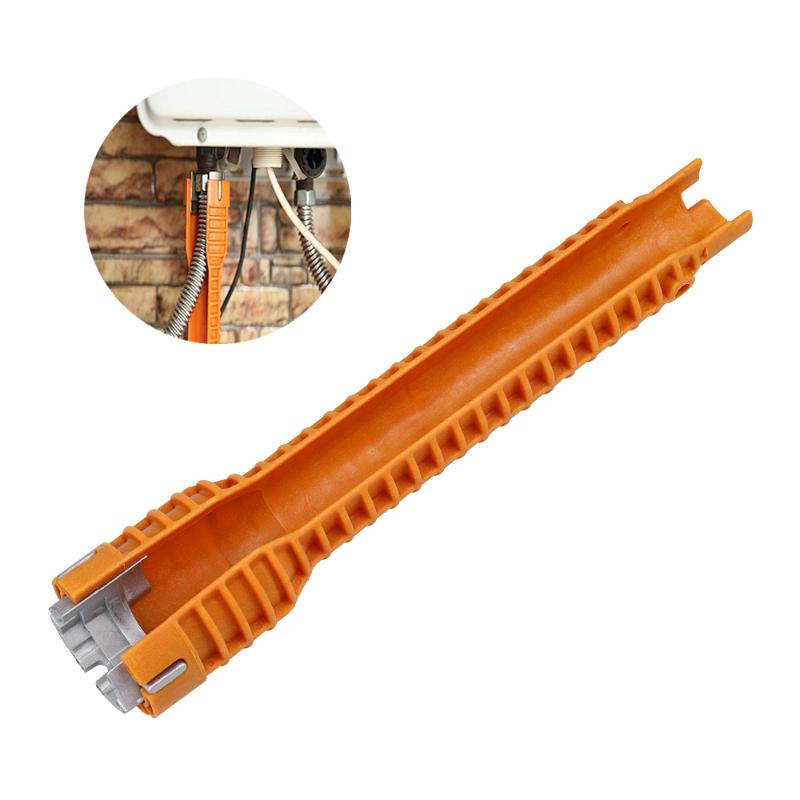 

Kitchen Sink Basin Faucet Wrench Sink Household Bath brown Install Tap Spanner Installer Tools 8 In 1 Extra-long Wrench Tools