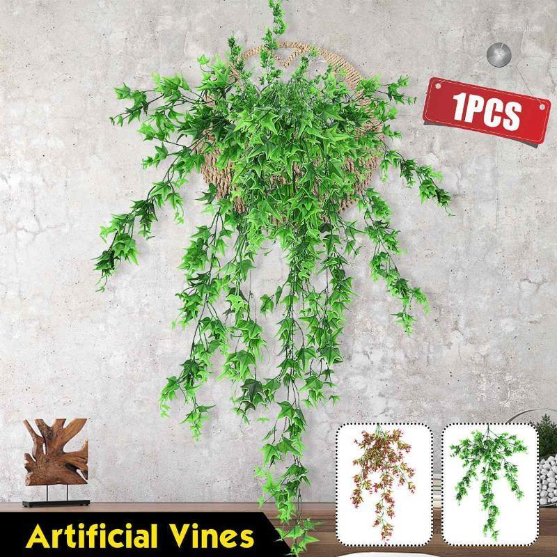 

Hanging Artificial Vines Leaves Plants Artificial Plant Home Ornament Material Home Outdoor Garden Party Wedding Decorations1, Red