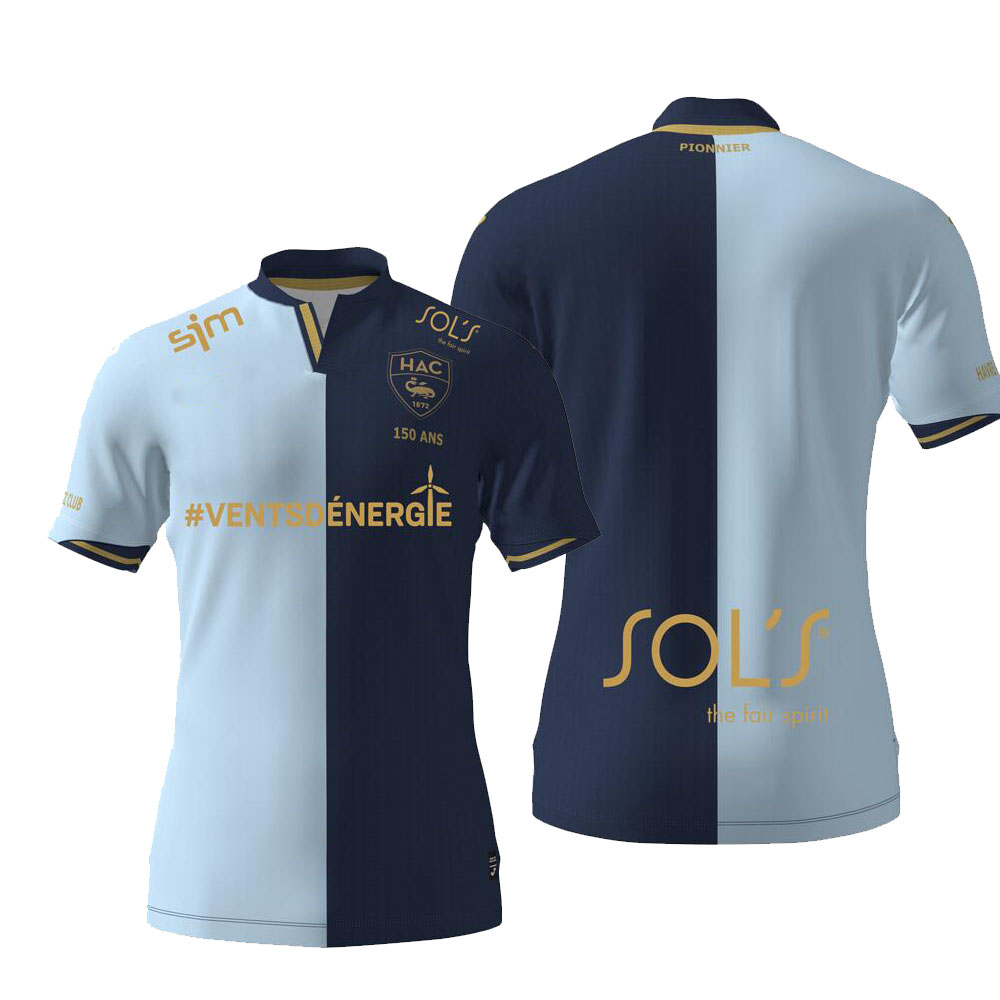 

21 22 AC Le Havre soccer jerseys 150th anniversary 150 ans 2021 2022 football shirts maillot de foot adult men special edition, Away