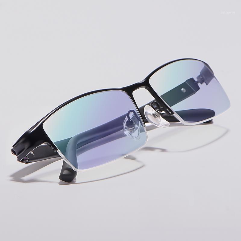 

Metal Eye Glasses Frame Men Eyewear Half Rim Glasses Optical Prescription Frame Rectangular Eyeglasses1