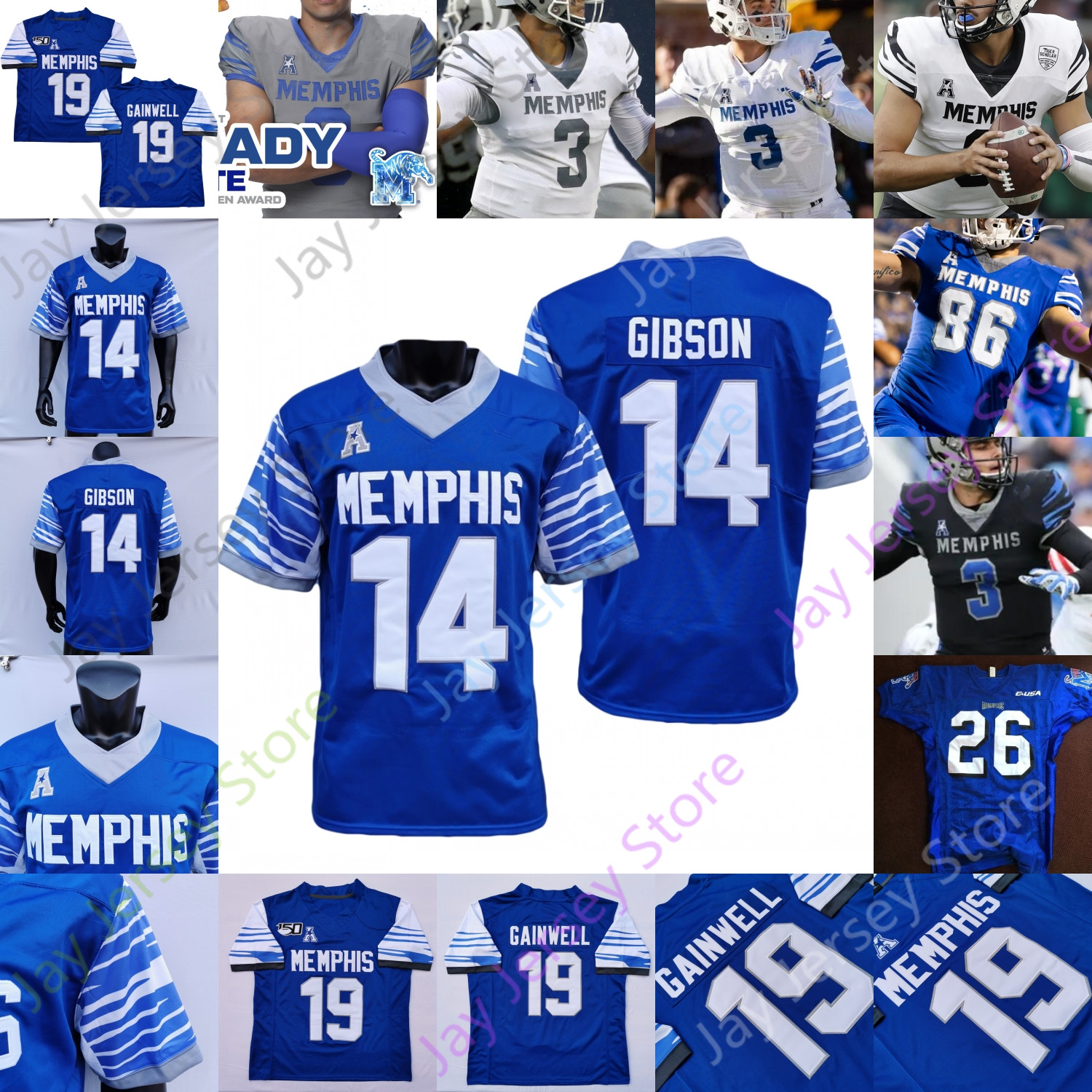 

Memphis Tigers Football Jersey College 19 Brady White Gainwell Coxie Rodrigues Clark Sean Dykes Timothy Taylor Xavier Cullens Morris Joseph, White black