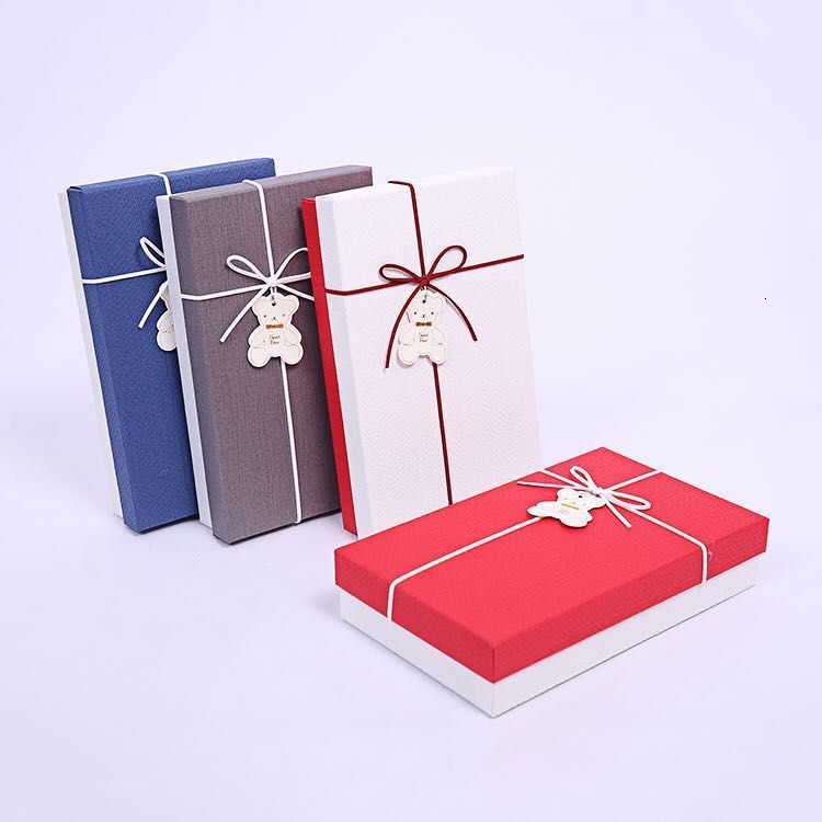 

Korean style leather rope rectangular Halloween gift scarf box