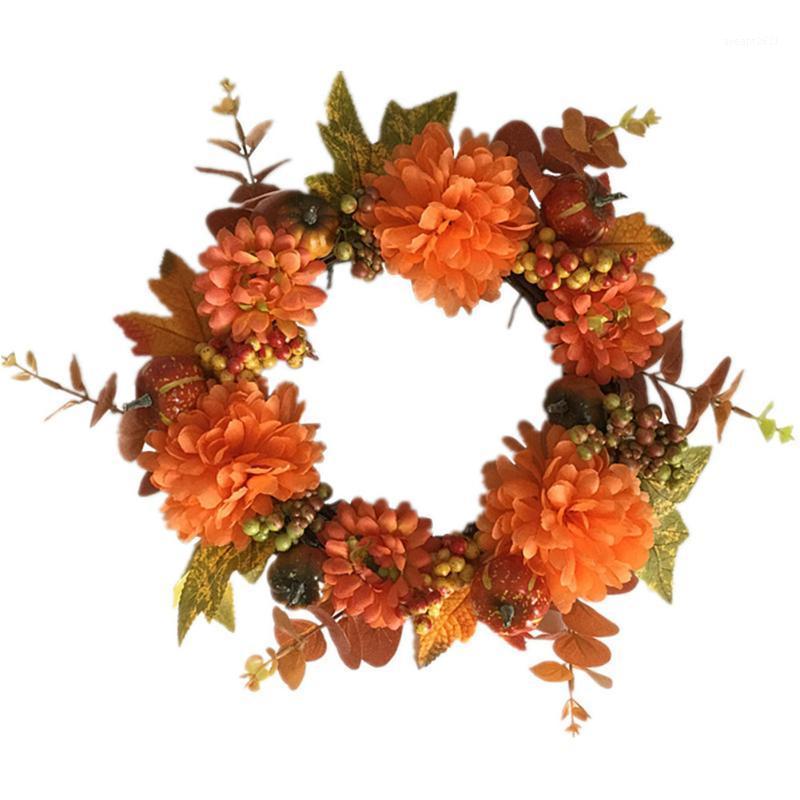 

Artificial Berries Pumpkin Wreath Wedding Home Party Hanging Decor Pendants for Thanksgiving Wall Door Decration1