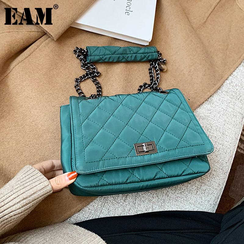 

[EAM] Women New Black Temperament Elegant Chains Oxford Personality All-match Crossbody Shoulder Bag Fashion Tide 2021 18A1223