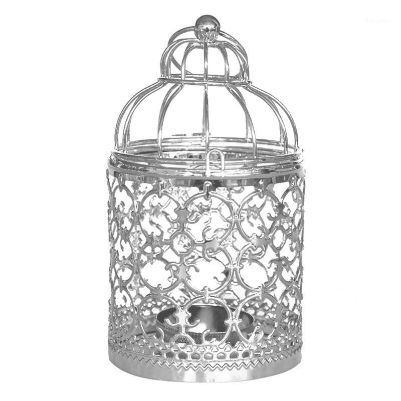 

European Style Wrought Iron Craft Bird Cage Candle Holder Home Decoration Wedding Party Props Accessories1