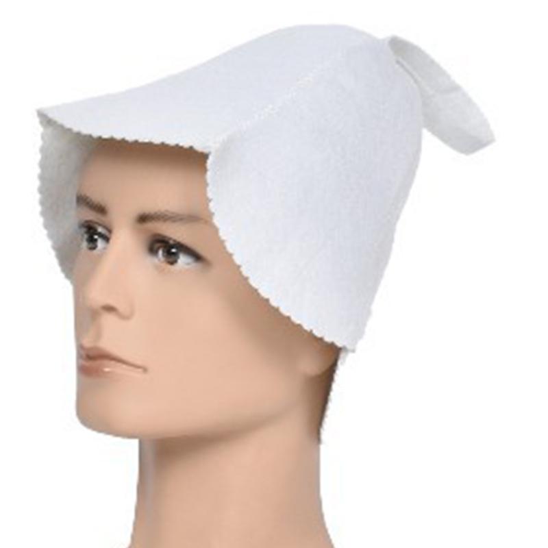 

Women For Bath Felt Shower Cap Gift Adult Water Absorption Accessories House Hotel Anti Heat Fashion Sauna Hat Head Protection