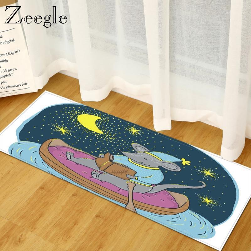 

Zeegle New Year Rechangle Kitchen Carpet Anti-slip Hallway Floor Mat Kids Room Play Rug Table Floor Mat Absorbent Kitchen Rug1, Sb03