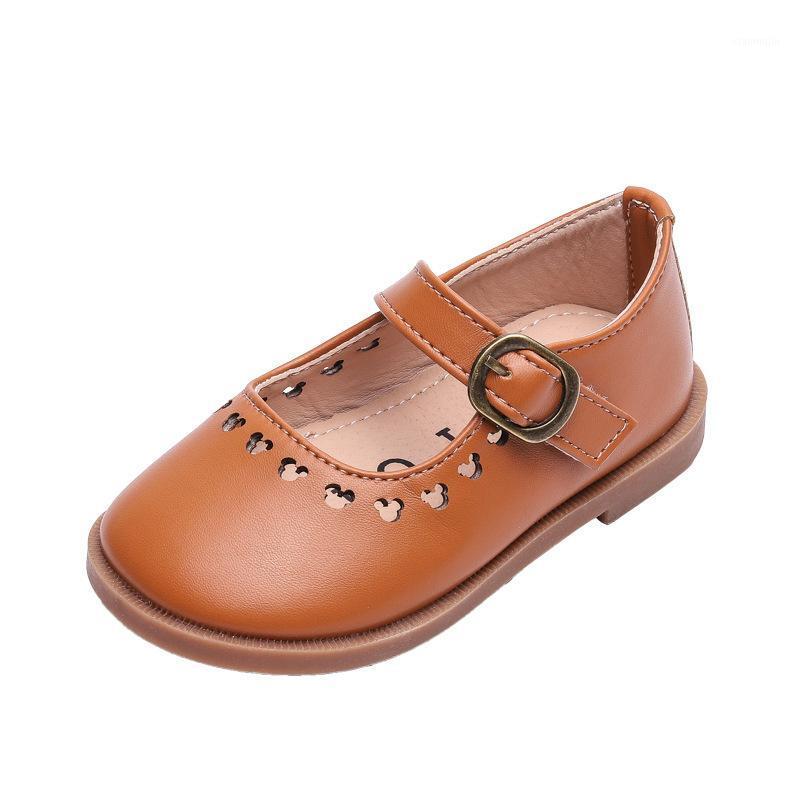 

CNFSNJ Spring autumn Soft Leather Girls Princess Shoes Fashion Flat With Big Girls Dance For Kids Flats shoes 21-301, Beige