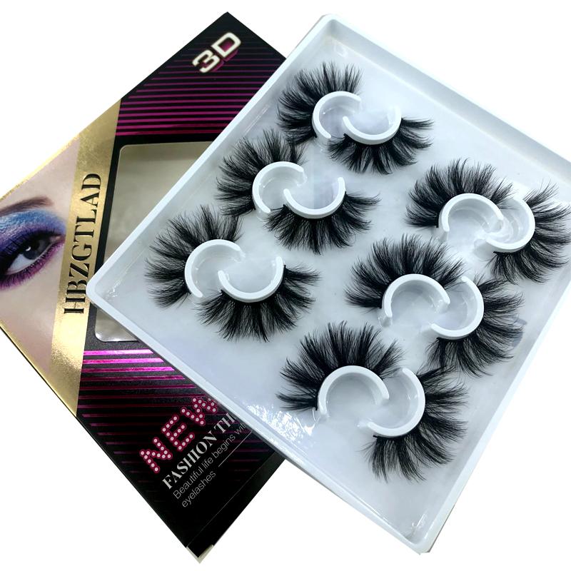 

Boutique packaging 3D Soft Mink Hair False Eyelashes Handmade Wispy Fluffy Long Lashes Makeup Tools Faux Eye Lashes