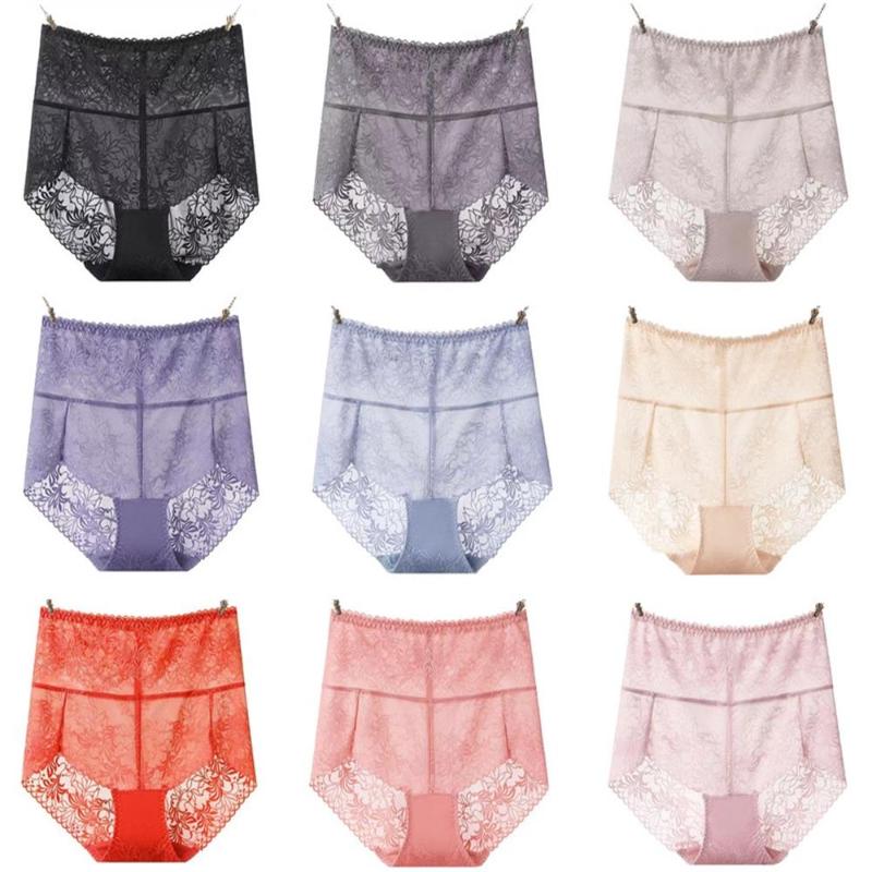 

Women's High waisted fashion lace underwear, Black