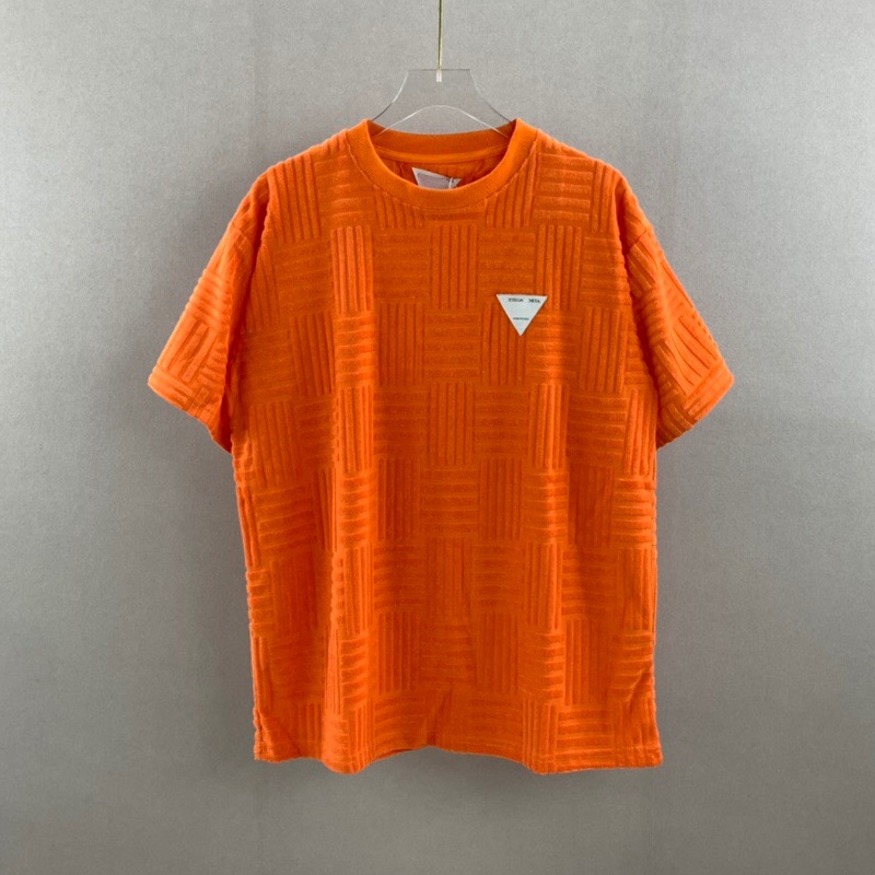 

2022 Spring summer Europe Italy Tee Woven Towel Cotton triangle t shirt Men Women high quality fashion cotton Tshirt, Orange