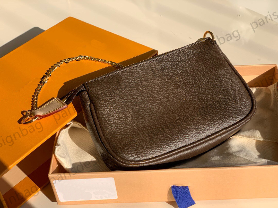 

Classic Top Quality 5A Clutch Bag M58009 15cm Purse Women Handbag Shoulder Bag Card Holder Fashion Wallet Chain Key Pouch Genuine Leather