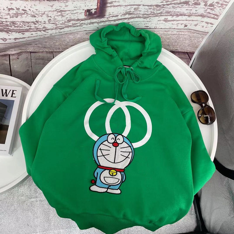 

2021 early spring new jingle cats hooded fleece embroidery embroidery printing new designer men' and women' leisure clothing, Beige