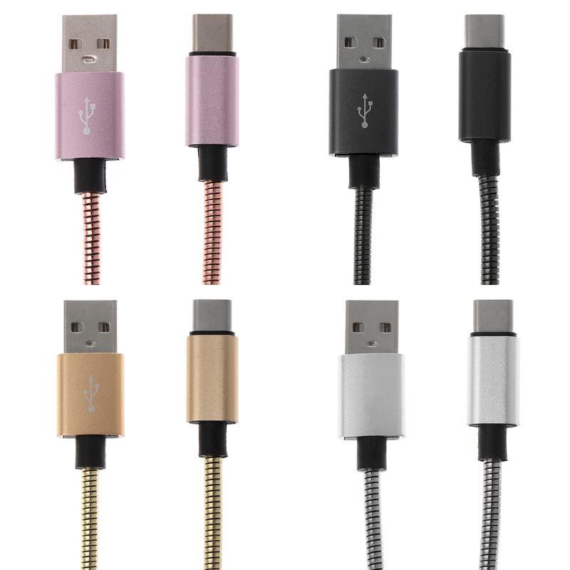 

Charging Cable Fast Charger Cord Data Transfer Spring Metal Wire Type-C Interface for Smartphone