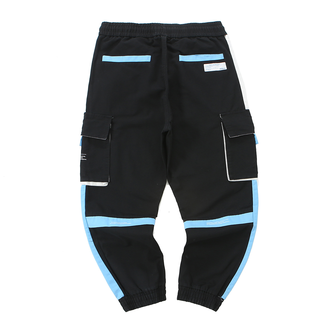 

2021 New Aelfric Eden's Color Block Patchwork Pants Pocket Women's Hip Hop Men's Elastic Waist Sweatpants 9znv, Black