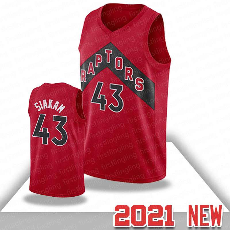 

Pascal 43 Siakam Toronto Raptors Jersey Vince Fred Carter VanVleet Kyle 7 Lowry Tracy Marcus McGrady Camby Baskeball Jerseys, Jersey(menglong)