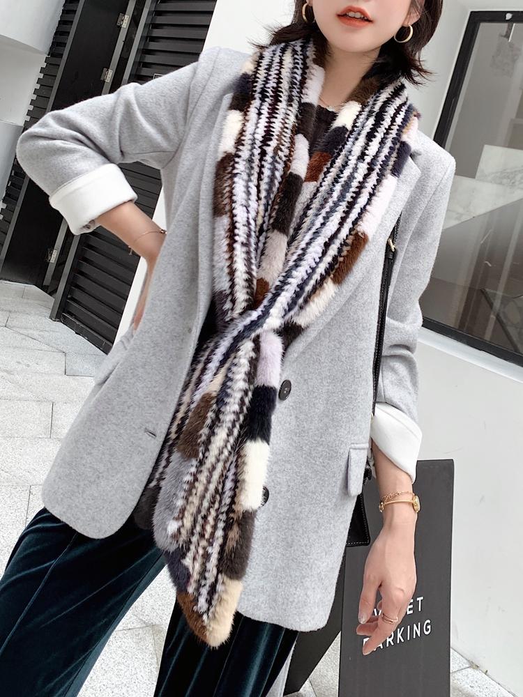 

Mink series fur scarf mink woven scarf women's winter new style fashion fur