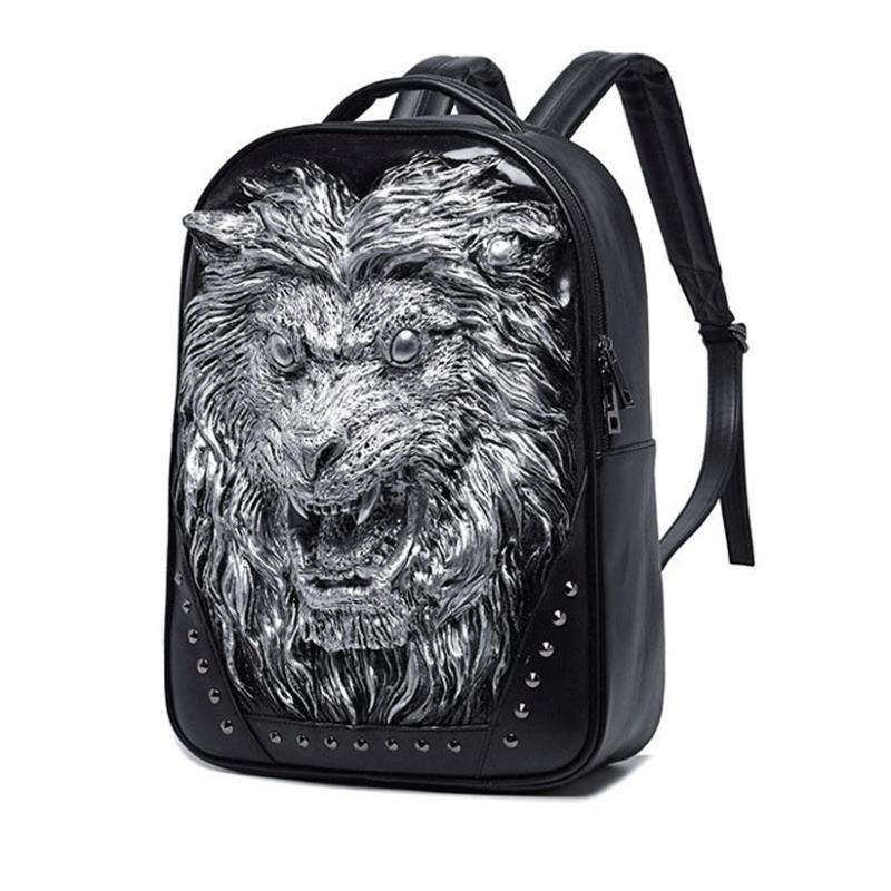 

Fashion Men Women Backpack Waterproof Thicken Leather Travel Bag Male Large Capacity Teenager Boy Girl Mochila Laptop Backpacks, Black