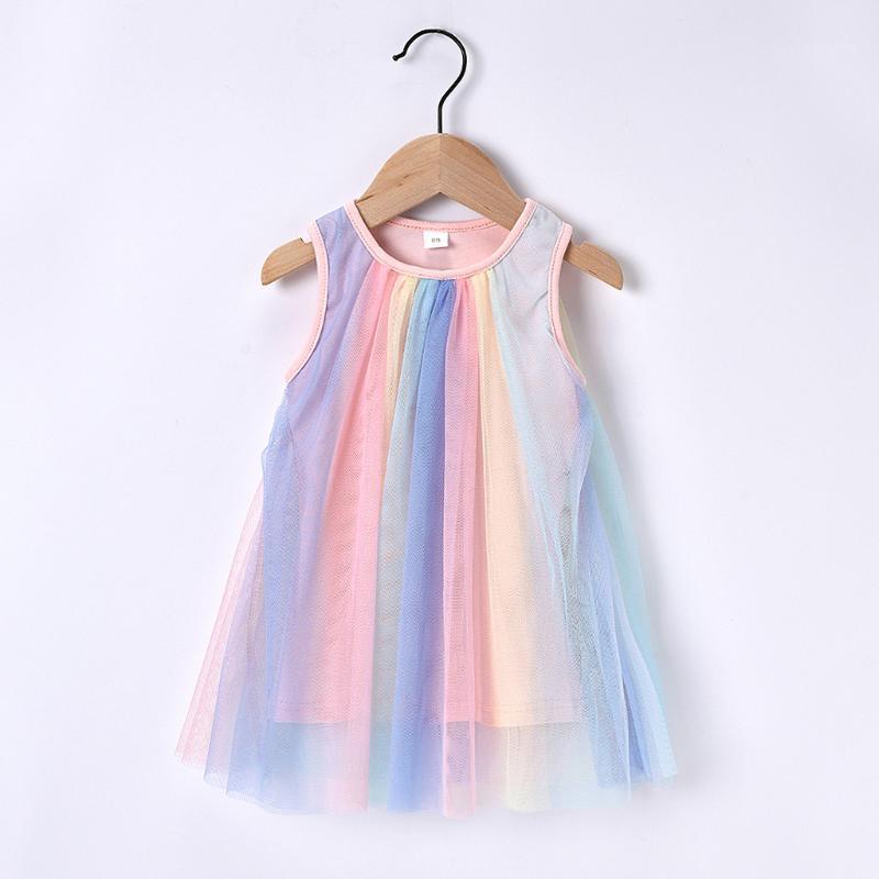 

Toddler Baby Kids Girls Rainbow Tulle Princess Dresses For Girl Birthday Party Dress Infant Girl Dress Baby Clothes Vestidos New1, Multicolor