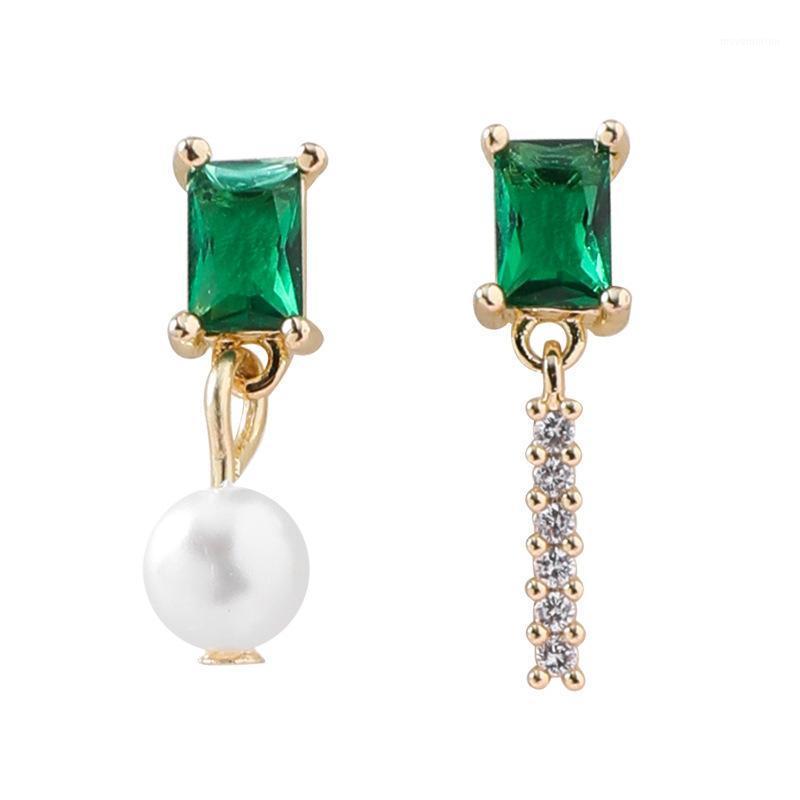 

Green Stones Earrings For Women female Gift wedding accessories Fashion Jewelry Dangle Drop Gold pearl Earings1