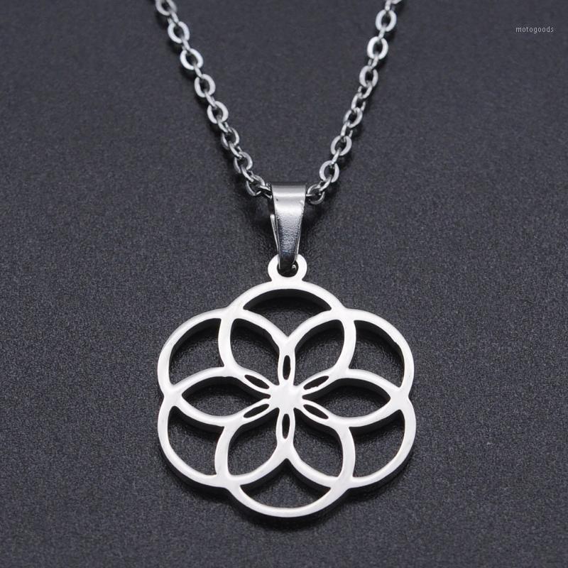 

Flower Stainless Steel Charm Necklace for Women Dainty Steel Necklaces Fashion Jewelry Necklaces Dropshipping Wholesale1