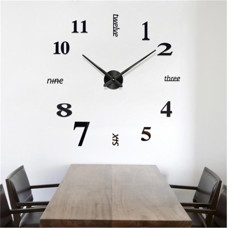 

Oversized 100CM Large Art Design 3D DIY EVA Hanging Wall Clock Mirror Decoration