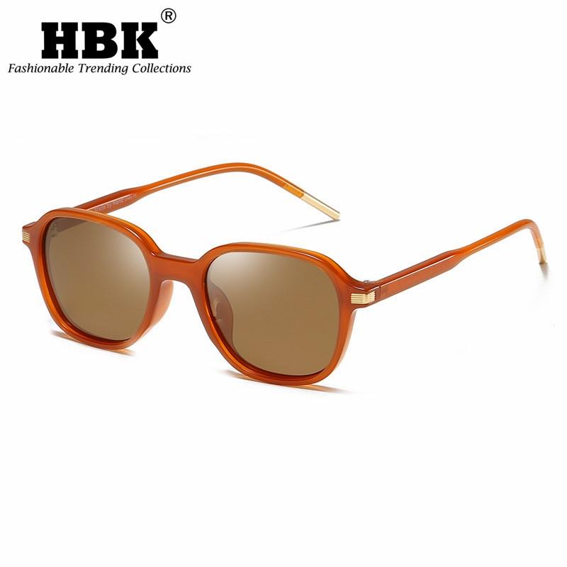

Sunglasses HBK Polarized Men Women Fashion Vintage Square TAC Lens Brand Designer Driving Sun Glasses UV400