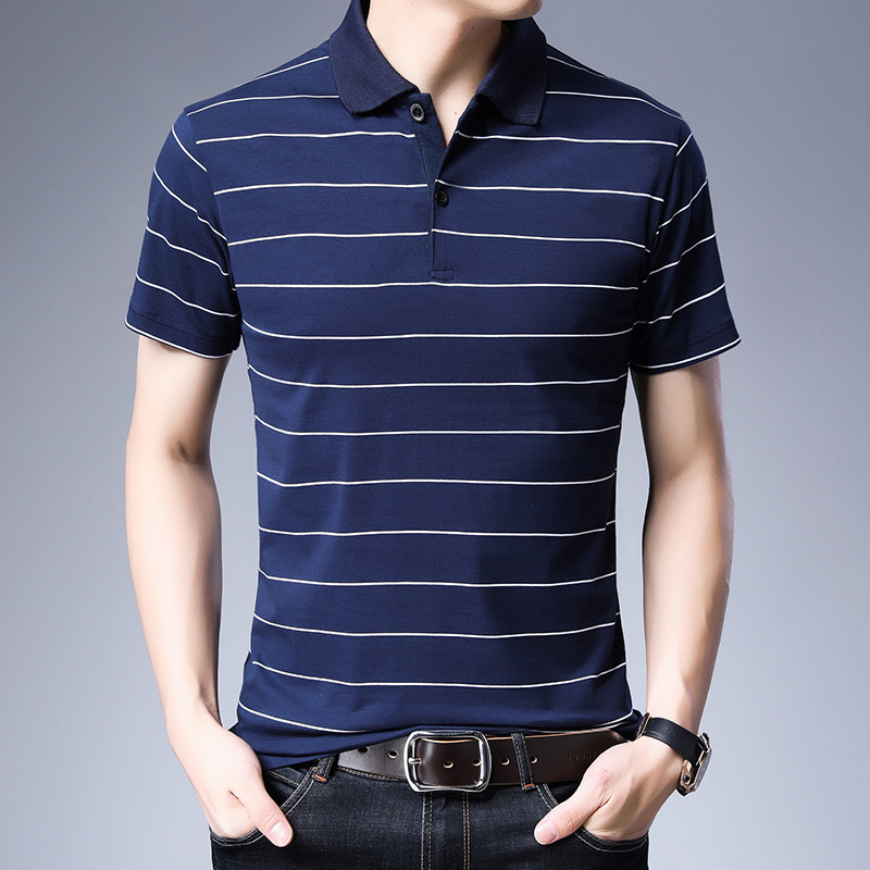 

2021 New Autumn Spring Long Sleeves Harajuku Korea Fashion Striped Loose Polo Shirts Streetwear Hip Hop Punk Men's Top Tees Clothes Eh4f, Fm520 1