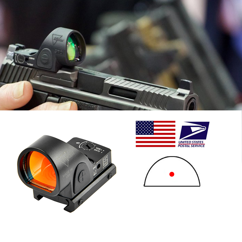 

Trijicon Mini RMR SRO Red Dot Sight Collimator Rifle Reflex Sight Scope Fit 20mm Weaver Rail for Airsoft Hunting Rifle