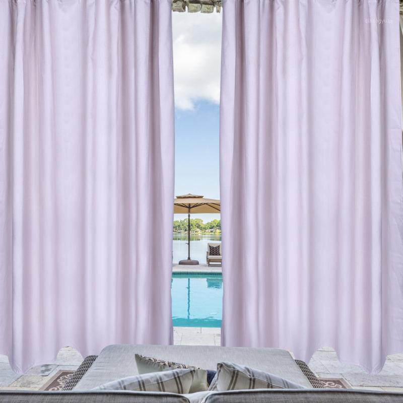 

1pc Imitation Linen Curtain Outdoor Pool Curtain Waterproof Bath Partition Polyester Hanging for Bathroo1, Pink