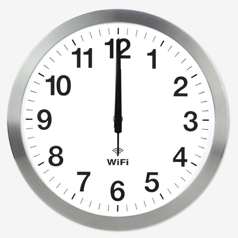 

Stylish Smart WIFI Automatic Time Synchronization Network Clock Mute Wall Clock Modern Minimalist Living Room Quartz Home1