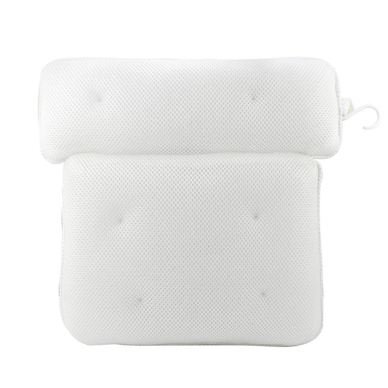 

Comfortable Practical Convenient Durable 3D Mesh Bathtub Pillow SPA Mat Suction Cup Bath Ergonomic Support Neck Cushion